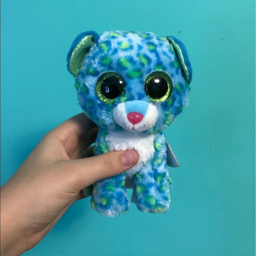 NWT Blue Cheetah Beanie Boo